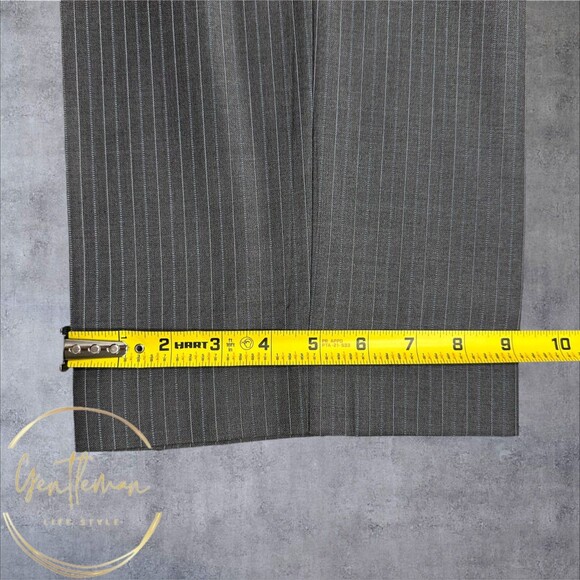 JOS A BANK Gold Men’s 2-Piece Suit 44L Blazer 38x30 Pants Gray Wool 2-Btn Jacket - Picture 14 of 16